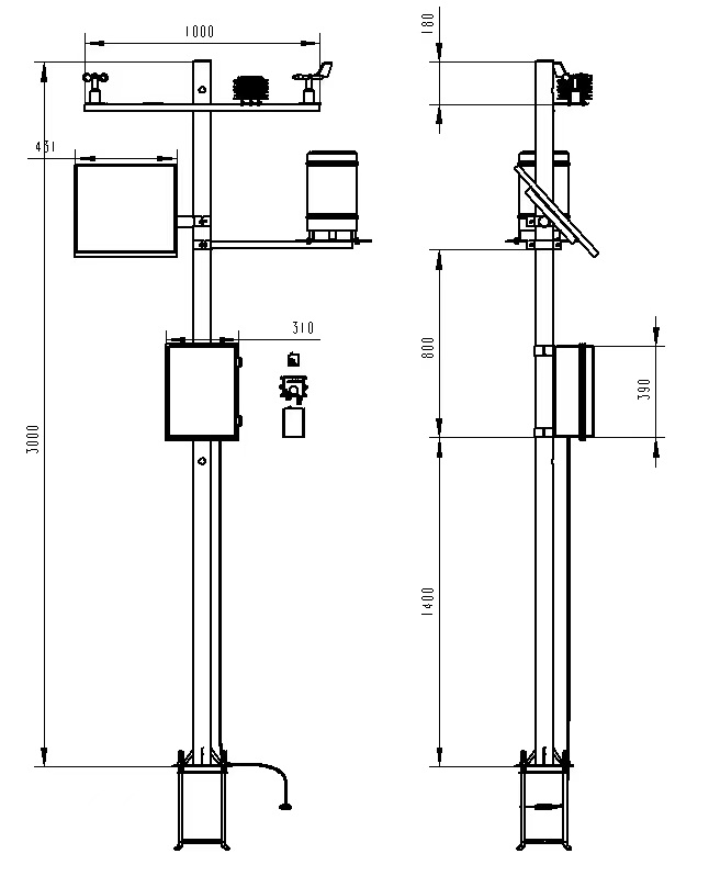 智能農(nóng)業(yè)氣象監(jiān)測(cè)站產(chǎn)品結(jié)構(gòu)圖